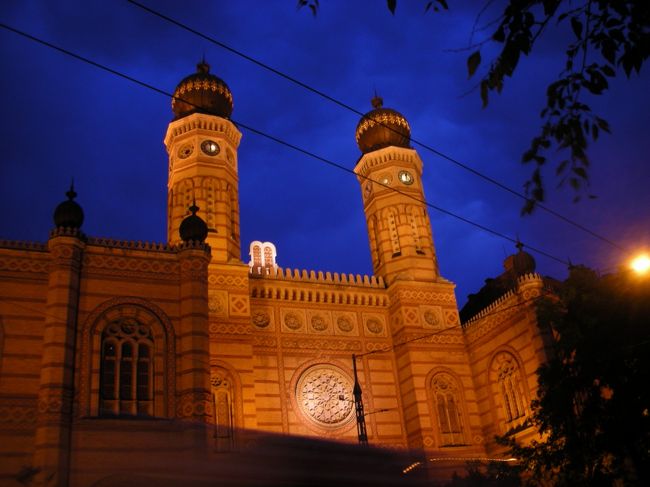 ジナゴーグ。<br />夜のライトアップが幻想的です。