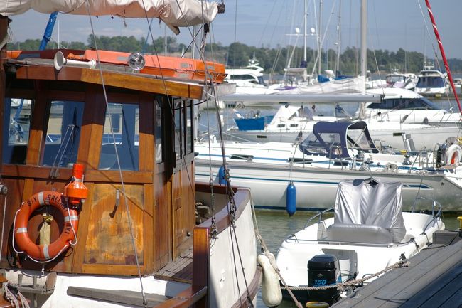 たくさんのヨットが停泊していた。