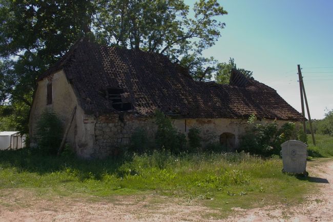 道端に、朽ちるにまかせたままの家屋があった。