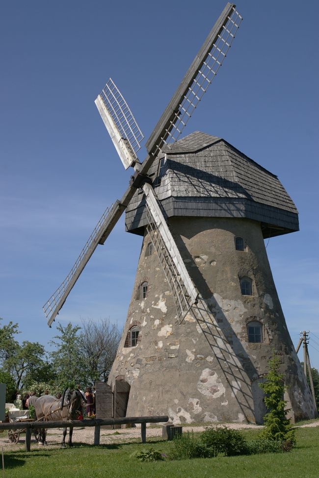 やっと風車に到着。