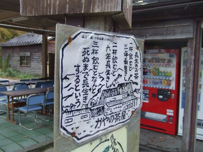 みずうみ号というバスもフリー切符で乗れました。<br /><br />途中かやの茶屋というところでバスが停まり、無料でお茶がいただけます。3杯飲んだので、死ぬまで長生きできるようになりました。