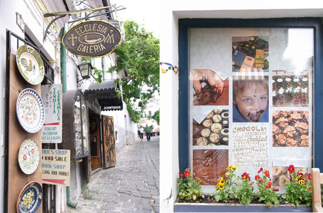 お土産物などお店もたくさん。日本語の看板も。