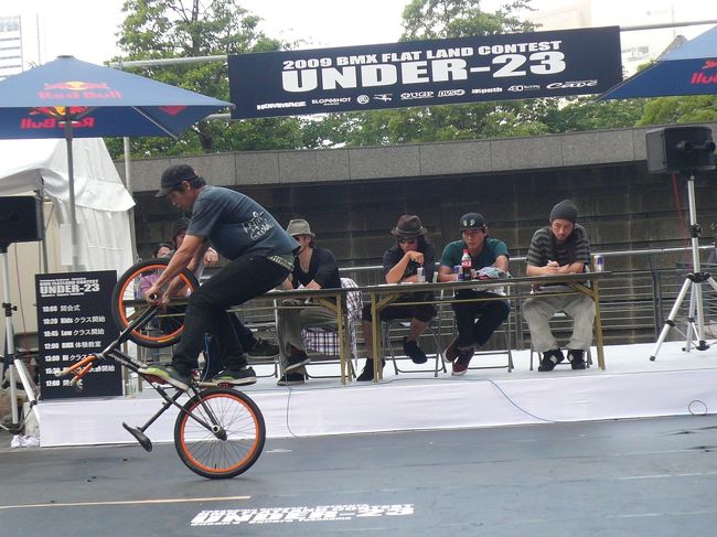 BMXフリースタイルUー２３　日本一を決める大会が開催されていました。<br /><br />初めて見ました！間近で見るとすごい迫力！！