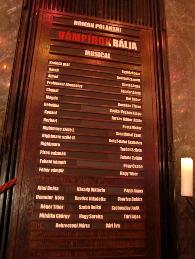 本日のキャスト。<br />よく分かりませんが、たぶんベストだと。<br />チケットを郵送してもらおうとしたら、<br />戻されたので当日窓口に来るよう<br />連絡があったため、開演時間をよく<br />確認せず７時半だと思い込んでいたら、<br />７時でした。<br />よかった〜、間に合って。<br />舞台は最高！<br />また来る、絶対！<br />