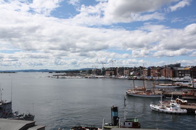 アーケシュフース城へ向かう途中。港町はとても爽やか！