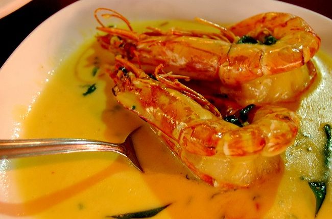 海老のバターソース。