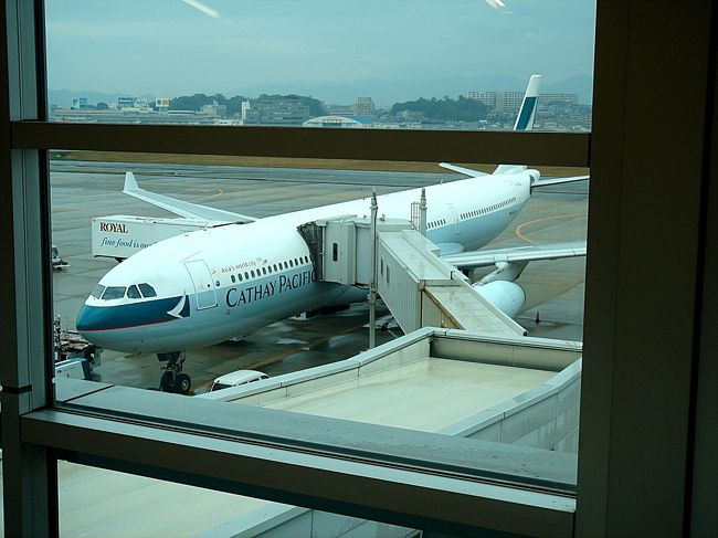 ＜２００９年３月３日・２日目＞<br />ＣＸ５１１福岡（１０：２５）〜香港（１４：５５）<br /><br />■台北経由でした。<br /><br />■以前、台湾と香港に立ち寄りタイへ行こうと思って航空券を探したのですが、台湾と中国の関係が今ほどは良くなかったので飛行機は飛んでいませんでした。<br /><br />■今なら台北、香港、バンコク、と立ち寄りながら行けますね。