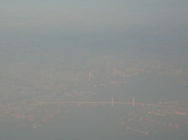 飛行機からは、レインボーブリッジとＭＭ２１が確認できました。