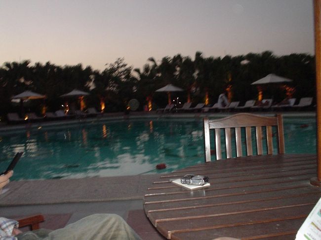 ホテルから一歩も出ず、<br /><br /><br />プールサイドで夕方まで<br /><br /><br />てろんてろん<br /><br /><br />何しにインドまで来たんでしょ。。