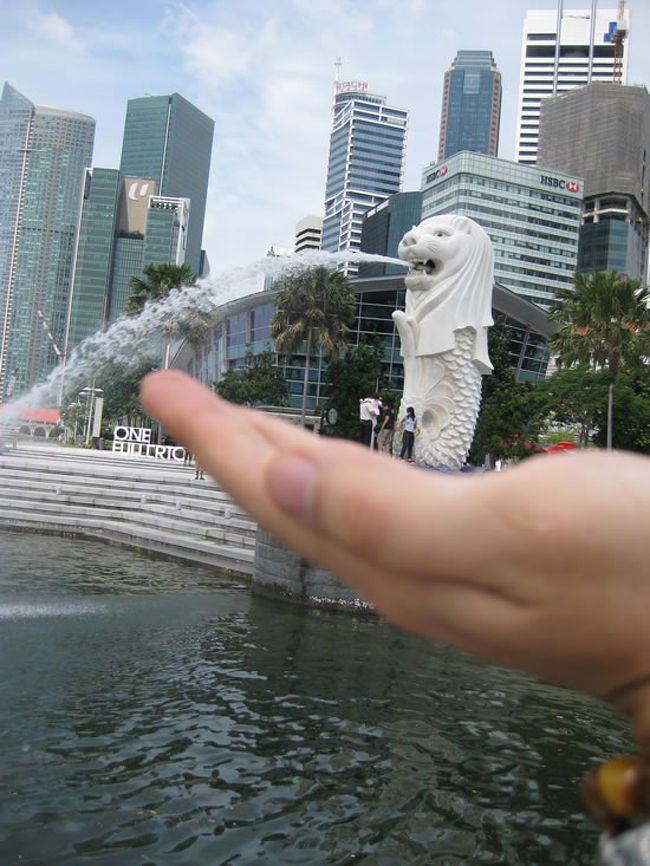 手乗りのマーライオン(笑)