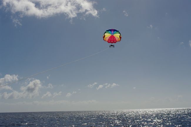 ２，３分で大空へ。<br /><br />10分間ほど乗っていられます。<br />途中で気分が悪くなったりしたら、手でＸをつくれば<br />引き戻してくれるそう。