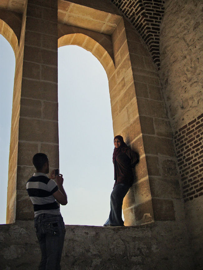 要塞の最上階<br /><br />ちょっと怖いけれど、みんな窓に登って撮影〜。