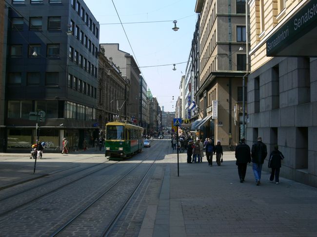 ヘルシンキの路面電車。