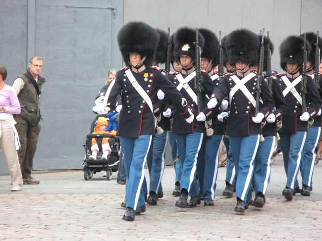 来た、来た！<br />ﾛｰｾﾞﾝﾎﾞｰ離宮から歩いてきた交代要員(?)。