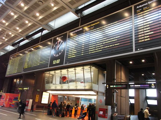 オスロ中央駅に到着。