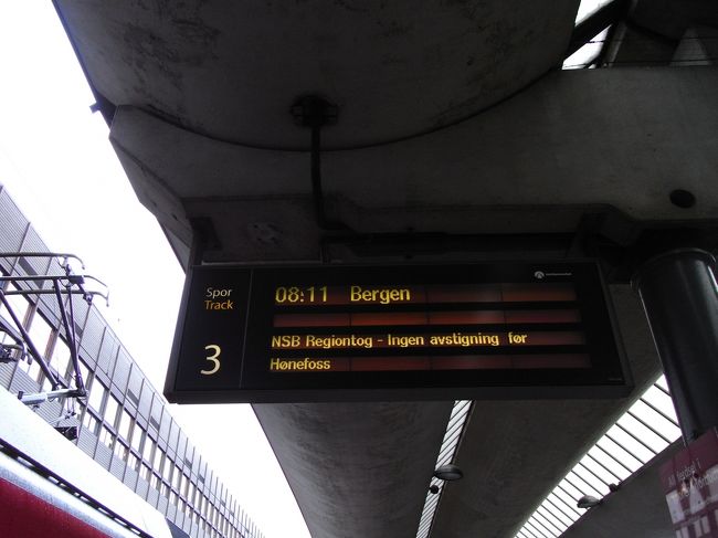 8：11発のベルゲン行きの鉄道に乗り込む。