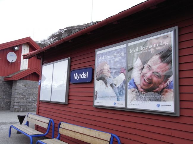 ミュルダール（myrdal）駅を出発。