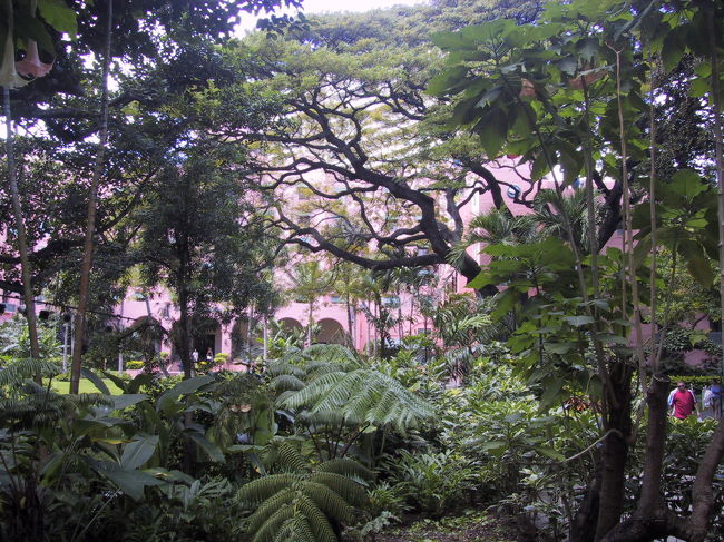 向こうに見えるのが、The Royal Hawaiianです。泊まっていませんがピンクが良いですね・・・。