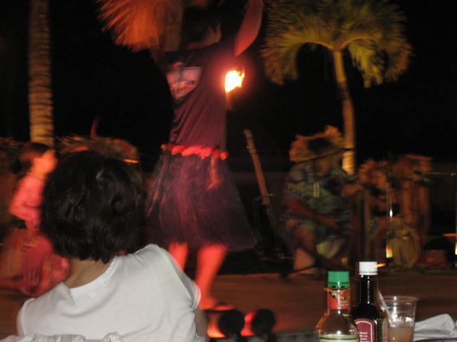 あの時、お姉さんに引きずり出されてフラダンス？ステージで踊らされたっけ・・・。腰を振るのって非常に難しいです。踊ってみたら分ります・・・。