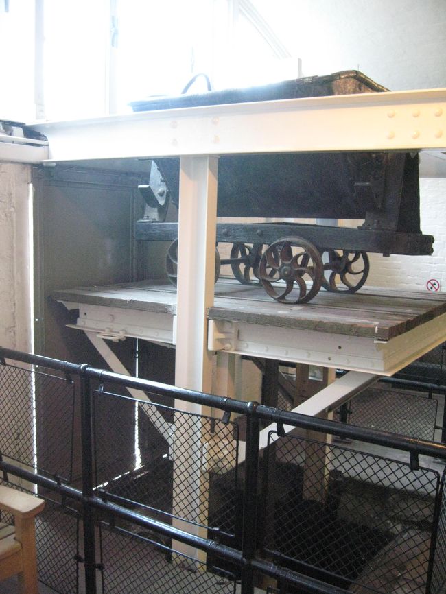 蒸気機関だから石炭が必要ですね。<br /><br />それを保存する場所と、運んできたトロッコでしょう。