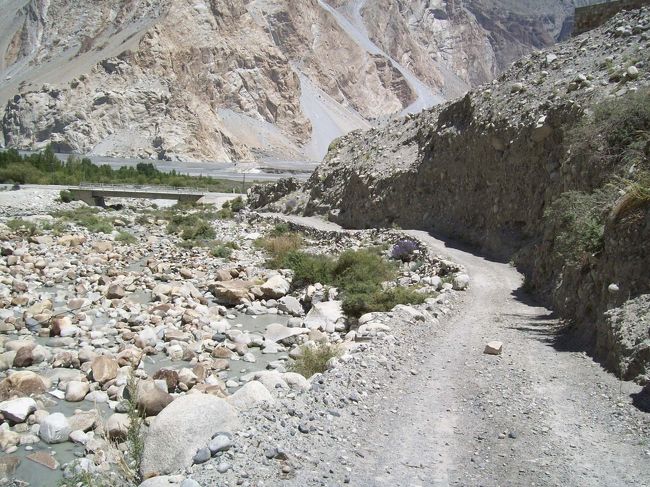 楽チンコースを抜け、低木・草むらの迷路も無事に迷わず抜けて、橋への道路まで戻ってきました。。<br /><br />