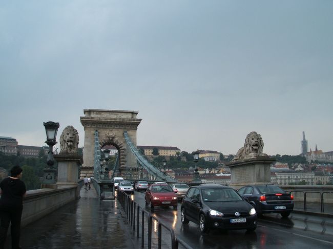 くさり橋。雨の後なのでしっとりした雰囲気。でも眺めが良く、歩くのも楽しいです。