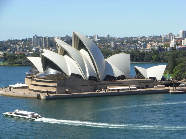 フェリーと一緒に、最適な位置でオペラハウスを撮れました！