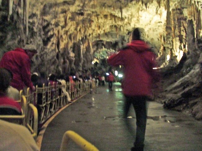 トロッコ、速いです。身を乗り出すと危険です。<br />座高の高い人も危険です。天井が低い箇所がいくつかあります。<br />でも楽しいです。<br /><br />到着しました。