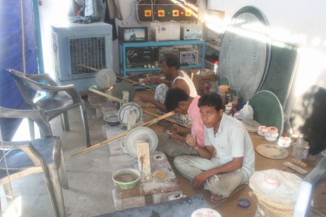 マーブルストーン細工の工場