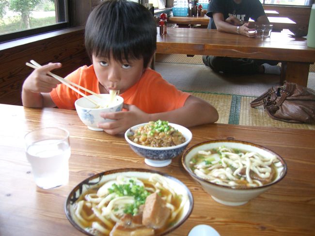 この日は暑かったため、イルカのショーは見なくていいとのこと。<br /><br />お昼に岸本食堂八重山店に行きました。<br /><br />駐車場も店内も広いです。<br /><br />そば小を2つとジューシーを食べました。<br />ジューシーはお肉が入っていてとてもおいしかったです。