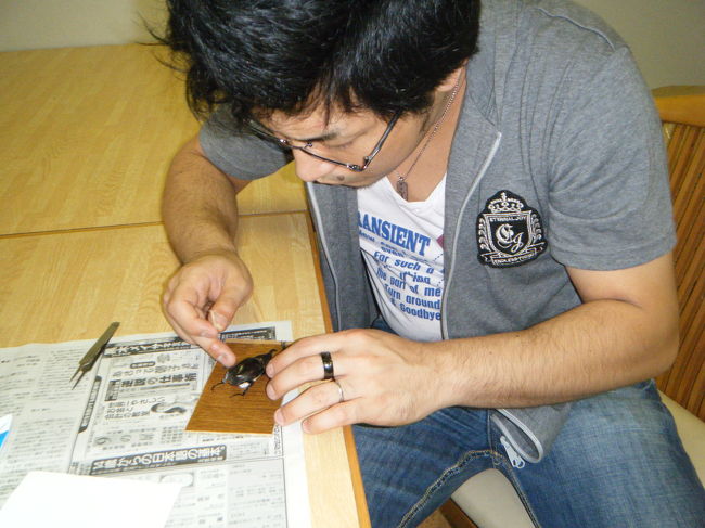 一年生にはまだ難しかったようで、パパのほうが真剣にやってます。