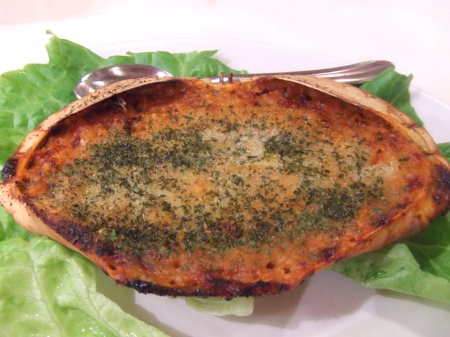 チャングロ蟹のグラタン甲羅詰め。チャングロ蟹はこの辺りの名物らしいです。まろやかで美味しかったです♪