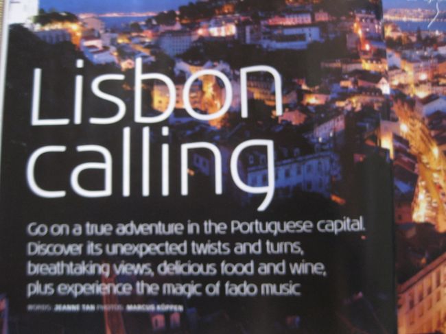 マドリード経由で帰路につくとKLM機内誌になんとリスボン特集がありました。このタイトルなかなか良い！！<br />