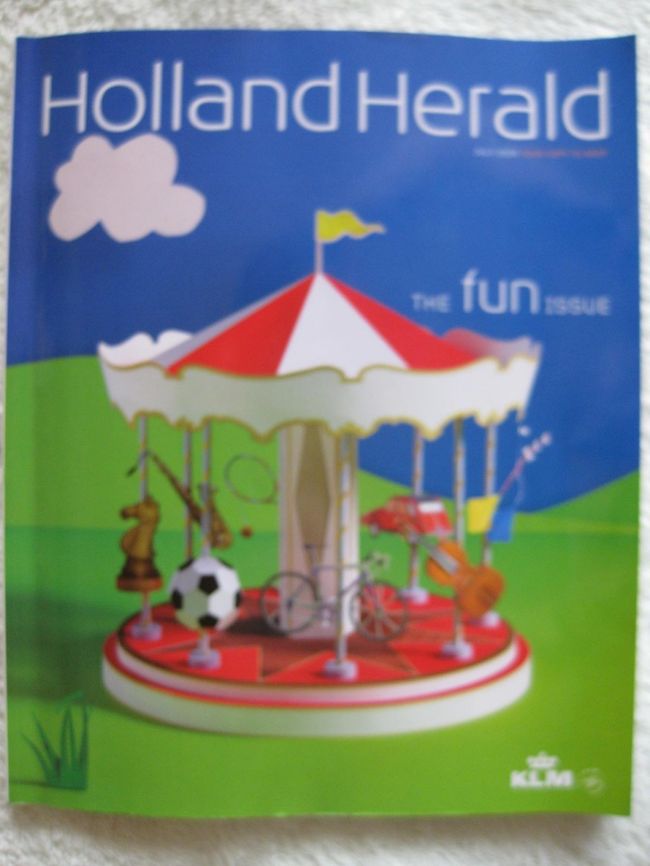 掲載されていたＫＬＭの機内誌。皆さん『ＬＩＳＢＯＮ　ＣＡＬＬＩＮＧ』