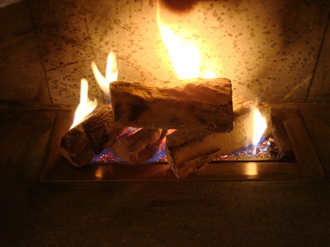 暖かな暖炉の火