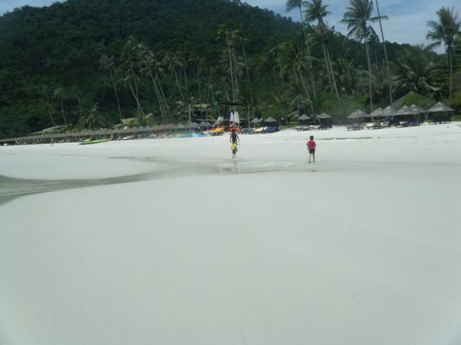 ビーチから撤収中!!<br /><br />今度は、プールです。<br />Lily(姉)と海坊主のバックショットです。