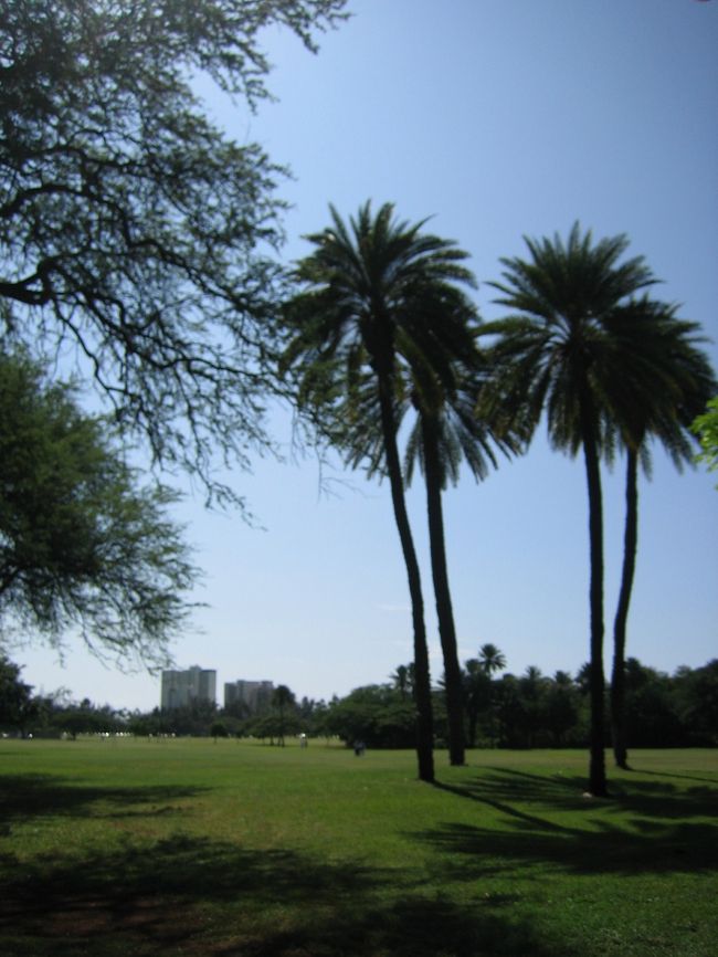 やっとカピオラニ公園に到着〜〜(^o^)／