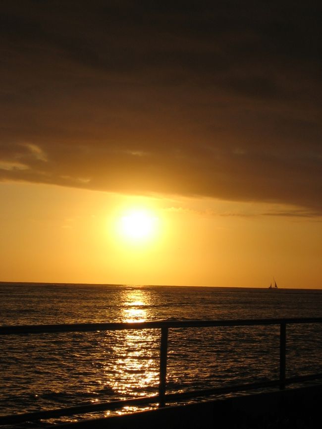 太陽が沈んできた〜〜