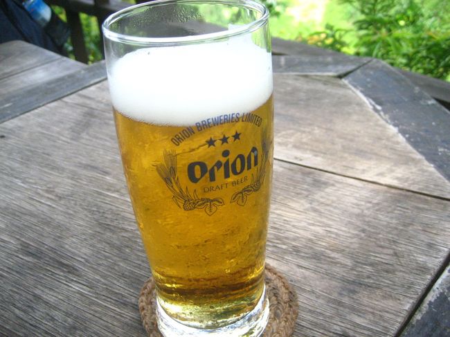 相方はオリオンビールを注文。<br />ドライバーは我慢！です。<br />パッションフルーツジュース豆乳割りを頂きました♪