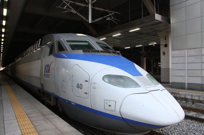ＫＴＸです！<br />ヨンサン駅　7：20　ナジュ駅10：11<br />のチケットを購入。片道36,300ウォン<br />２時間半も新幹線に乗ってこの値段は安い！<br /><br />ちなみに、11：10発もありましたが、日帰りで早めに帰ってきたかったので、朝早かったですが、早いＫＴＸを買いました。<br /><br />往復割引はありませんが、ナジュ駅には駅員さんがほぼいないので、帰りも買っておきましょう。<br /><br />ナジュ駅　15：26　ヨンサン駅　18：17<br />（後発で19：26-22：26着があります）<br /><br />ゆっくり滞在したいわ〜と思うかもしれませんが、テーマパークは２時間もいれば充分みれちゃいます♪