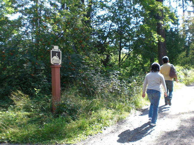 誰ひとり歩いている人がいない中、３人で黙々と歩く私たち。<br />ちょっと心細くなってきたところへ、やっと目印らしい看板発見！<br /><br />ほっとした瞬間。