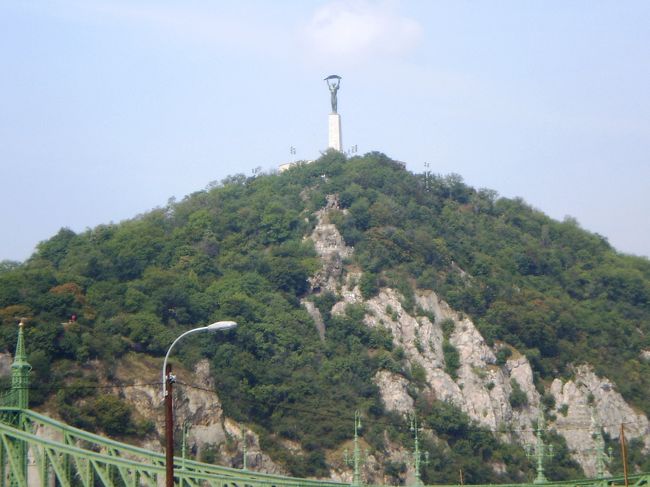 町中へ行く途中ドナウ川岸より、中央市場そばにて