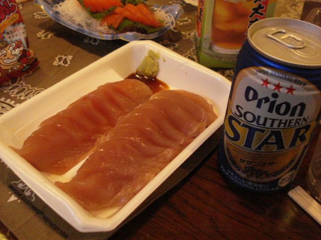 ３日目の夕ご飯　シビマグロだったっけ？