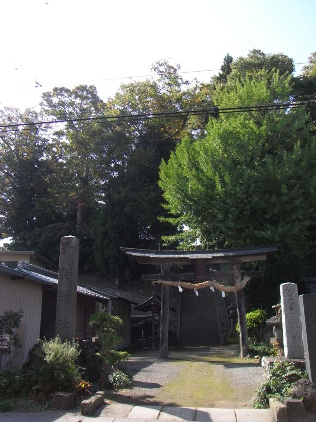 宿場の入り口にある「大伴神社」。火祭りで有名のようです。