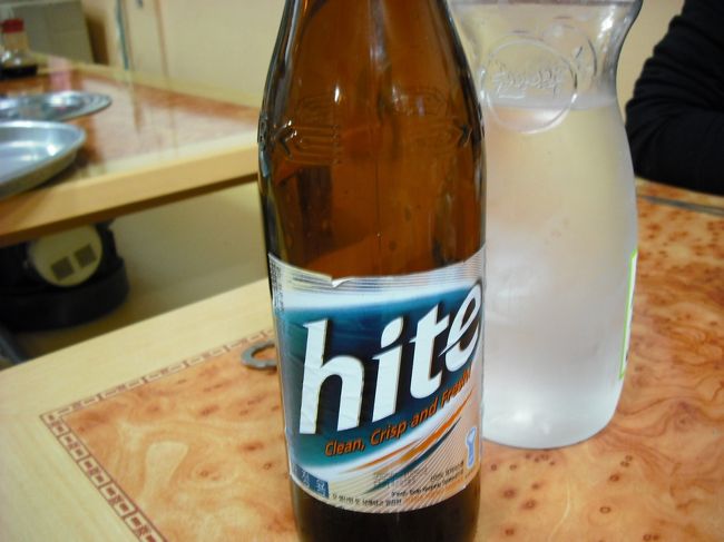 ビールは「hite」3000ウォン