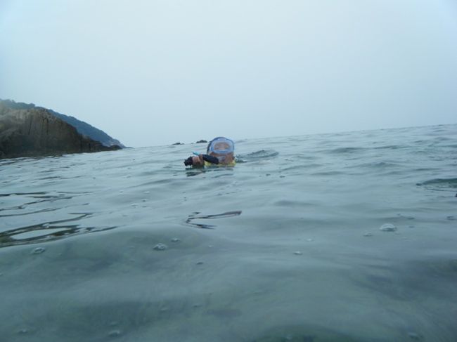 ナマコを捕まえて、“記念撮影”です。<br /><br />海の中ではもっとデカイけど、手に持つと小さくなる?