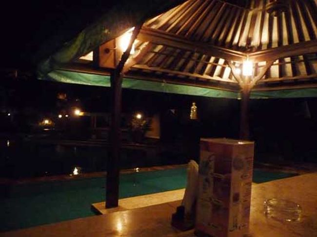 長い１日も終わり、ホテルのプールバーで１杯。<br />やっぱりオージーが少数騒いでいるが、誰もいないよりはマシか。