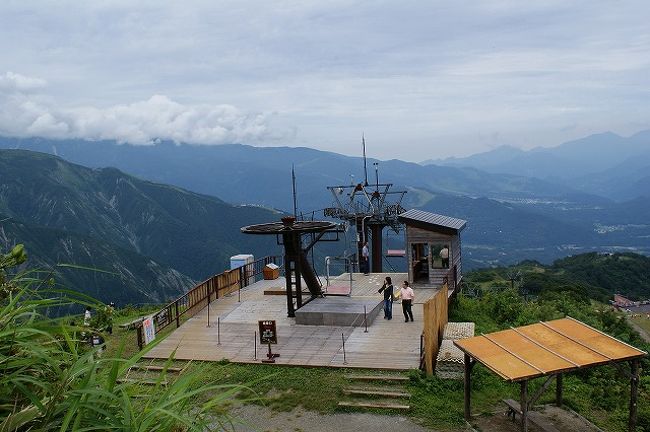 ゴンドラからペアリフトに乗りついで<br />一気にアルプス平自然歩道まで登ってきました。<br /><br />もちろん歩いても行けますが<br />なんせ昼からなので時間短縮です。