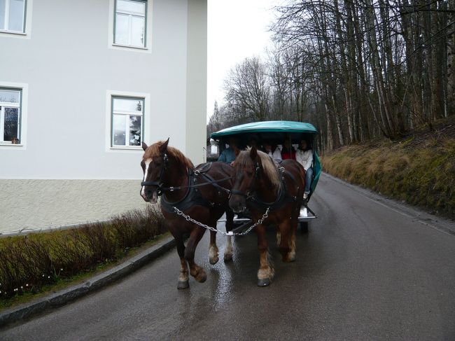 ホテルリースル脇の道路を登っていくと、馬車とすれ違いました。<br /><br />足腰が弱い人は馬車の選択もありかと思う。<br /><br />http://www.youtube.com/watch?v=jphfDIyHnAU