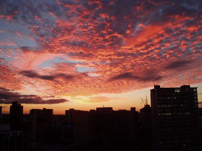 2007年5月8日<br /><br />新しいうちから夕焼け